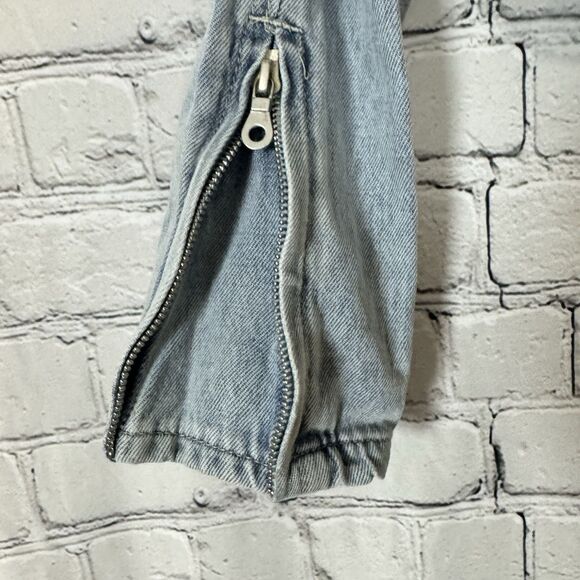 Jason Wu Zip Up Denim Cotton Jacket Crew Neck in Light Stone Blue Women's XS NEW - Picture 12 of 13